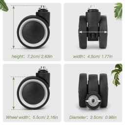 1/2Pcs Trolley Caster Replacement Suitcase Luggage Box Wheels Double Row 360° Spinner Repairing Kit Heavy Duty Wheels STLN-A39