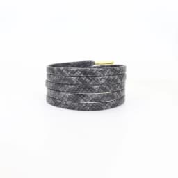 Premium Laces 7mm Imitate Snake Skin Drawing Flat Luxurious PU Leather Shoelaces with Golden Metal Tips Grey White Boot Cords