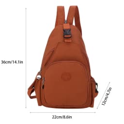 Lightweight Chest Bag For Women Waterproof Single Shoulder Bag Large Capacity Changeable Male Backpack Multi-pocket Design