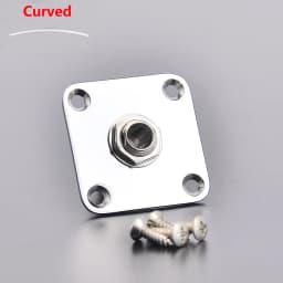 Flat / Curved Stainless Steel Jack Plate( Made in Japan by GOTOH) With Epi Output Jack(made in korea) For Electric Guitar Bass