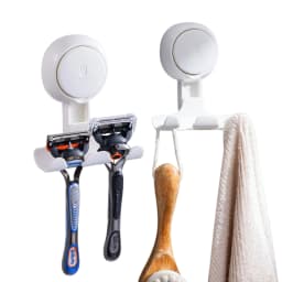 TAILI Shower Razor Hooks for Bathroom Kitchen Shower Hooks Suction Cup Hook Powerful Vacuum Suction Hooks Removable and Reusable