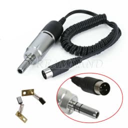 Dental Lab Marathon-III Electric Micromotor +Low Speed Contra Angle Straight Nosecone Handpiece+10PCS Tungsten Steel Carbide Bur