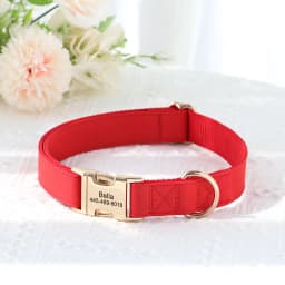 Personalized PU Leather Dog Collar Free Engraved Pet Collars Customized ID Name Necklace For Small Medium Large Dogs 9 Colors