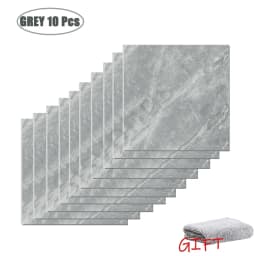 10-50Pcs PVC Marble Wall Stickers Self-Adhesive Thickened Tile Sticker Bathroom Waterproof Floor Sticker Kitchen Home Decoration