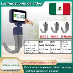 3.5' HD Touch Screen Anesthesia Digital Video Laryngoscope 6 Sizes Reusable Sterilizable Blades Optional