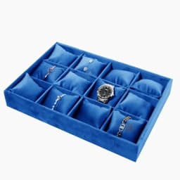 12 Grid Bracelet Watch Premium Pillow Plate 35*24cm Velvet Earnail Pendant Jewelry Display Tray