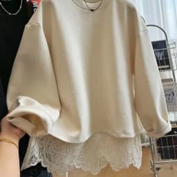 Matakawa Lace Patchwork Women Hoodies Solid Fake 2 Pieces Korean Fashion Sweatshirts Autumn Winter Loose Sweet Sudaderas Mujer