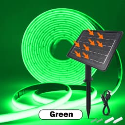 DC24V Solar Powered COB Neon LED Strip IP68 Waterproof 320Leds/M Flexible Adhesive Ribbon Rope Light Home Garden Linear Lighting