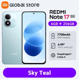 Global Version Xiaomi Redmi Note 17 5G Smartphone NFC Snapdragon® 4 Gen 4 CPU 7700mAh 45W 50MP 6.99" FHD+ AMOLED Display