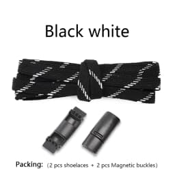 Magnetic Lock Shoelaces Elastic No Tie Shoe Laces Sneakers Shoelace For Kids and Adult One Size Fits All Shoes Shoestrings 1Pair