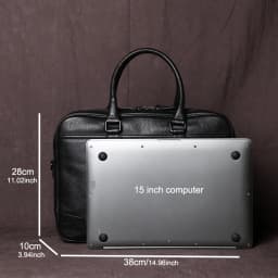 Retro Genuine Leather Handbag Men's Horizontal Large-capacity Messenger Briefcase First Layer Cowhide Business Computer Bag
