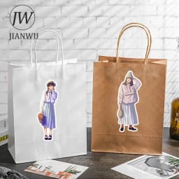 JIANWU 50 Sheets Simple Decor Material Girl Character Outfit Sticker Creative DIY Journal Scrapbooking Collage Stationery