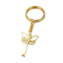 Custom Name Keychain Personalized Stainless Steel Pendant Keychains for Women Men Customized Nameplate Keyring Jewelry Gifts