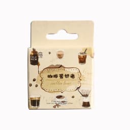 46pcs Stickers Vintage Style Classic Coffee Lovers Creative Materials Decorative Self-adhesive Stickers Painting Diy Stickers