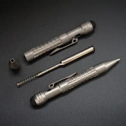 Titanium Alloy Mini Tactical Pen Bolt Action Mini Pen Multifunction Pocket EDC Pen Keychain Writing pen Window Breaking Tool