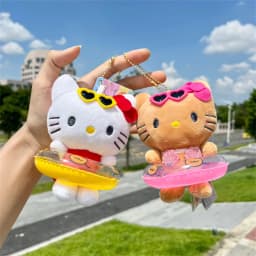 *New Cartoon Keychain Plush Stuffed Soft Doll Keychain Cartoon Plushies Bag Pendant Accessories Girls Gift Toys