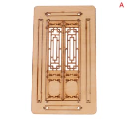 1/12 Dollhouse Miniature Blank Wood Window Frame Doll House Accessories Pretend Play Toy For Doll House Furniture Miniatures