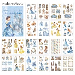 Mr. Paper 4 style mixed materials 20 / pack character sticker book disorientation fantasy series stickers DIY handbook material