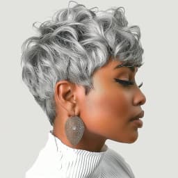 Short wigs For Black Women Pixie Cut Wig Human Hair Glueless Synthetic Wigs Pre Plucked Short Curly wigs With Bangs For Daily