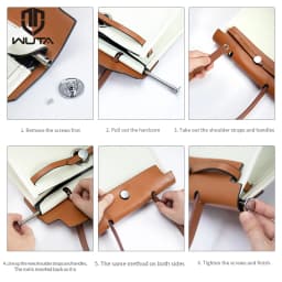 CRAZYSMITH 100% Genuine Leather Bag Strap For Hermes Herbag31 Short Shoulder Straps 110CM Modified Replacement Bag Accessories