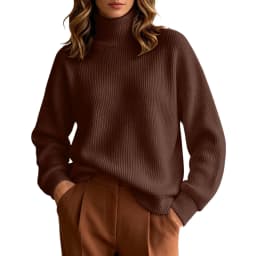 Women Fall Winter Pure Color Long Sleeved High Neck Round Neck Knitted Pullover Sweater Light Sweat Shirts Women