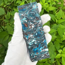 2pieces Various Colors Mixed resin Material for DIY Knife Handle Plate Handicraft Material Pattern Slingshot Handle Material