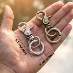 2pcs Metal Spring Key Holder Clips, Quick Release Keychain Hooks for Key Sets, Bag Accessories Men's Keychain