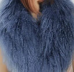 Luxurious 130cm Mongolian Lamb Fur Scarf Elegant Winter Accessory with Soft Touch