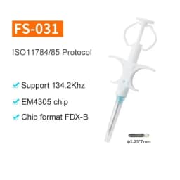 100pcs/Pack Pet EM4305 Microchip 134.2KHz FDX-B Animal ID Chip Animal Microchip Syringe International Standard