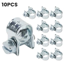 10pcs/pack Hose Clips Fuel Line Kit Small Fuel Line Hose Clips Clamp Diesel Petrol Pipe Coolant Radiator Water Pipe Clamp