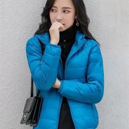 Down Jacket Women Parkas Windproof Puffer Coat New Autumn Winter Warm Stand-UP Collar Thin Cotton Coat Short Overcoat Top Ladies