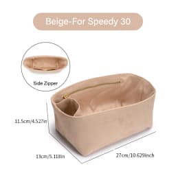 CRAZYSMITH Original Velvet Bag Organizer For LV Speedy 20 25 30 35 Purse Insert Handbag Inner Bag Portable Storage Makeup Bags