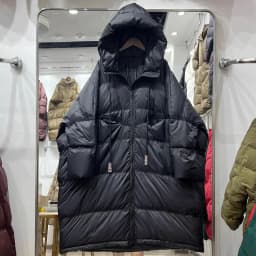 Schinteon Women White Duck Down Jacket with Hood Autumn Winter Warm Long Outwear Over Size Loose Coat 2026 New