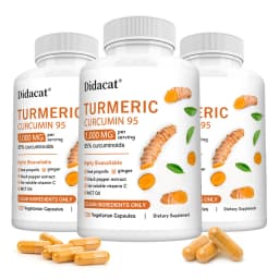 Turmeric Curcumin Supplement 1,000mg – 95% Curcuminoids with Black Pepper & Ginger, Supports Joint & Antioxidant Health