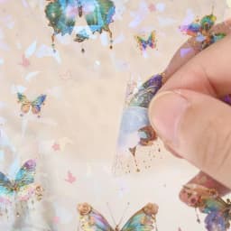 10 Sheets/pack Sparkling Butterflies Transparent PET Die-cut Sitcker Sheet Variety Scrapbooking Journaling Collages