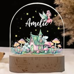 Personalized Children Fairy Lamp Custom Castle 3D Night Light For Kids Tinkebell Bedroom Home Decoration Birthday Christmas Gift