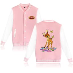 Bambi Varsity Baseball Bomber Jacket Men Women Hip Hop Harajuku Jackets Kids Boys Girls Single Coats