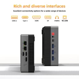 Texhoo MINI PC AMD Ryzen 5 5600H DDR4 16G RAM 512G SSD WIFI6 BT5.2 Dual LAN Dual 4k Display Windows 11 Desktop Computers