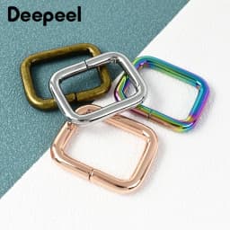 5Pcs Deepeel 13-50mm Metal Ring Buckles for Bags Straps Webbing Belt Connect Clasps Dog Collar Adjust Loop Hook DIY Accessories