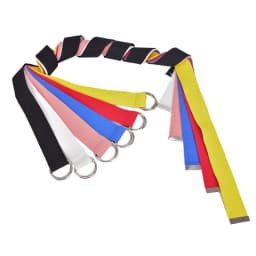 Unisex Casual Double D-Rings Nylon Canvas Stripes Buckle Waistband Outdoor Belts