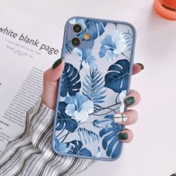 Palm Tree Leaves Plant Flower Phone Case for iPhone X XR XS 17 15 11 12 13 14 Pro Max 16 15 14 Plus Back Shockproof Cover Funda