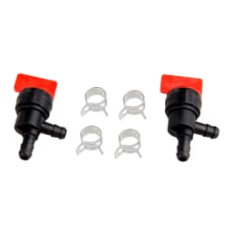 6Pcs/set 1/4" InLine 90 Degree Fuel Gas Cut-Off Shut-Off Valve for Briggs and Stratton 698181with Clamps for Tecumseh 35857&4