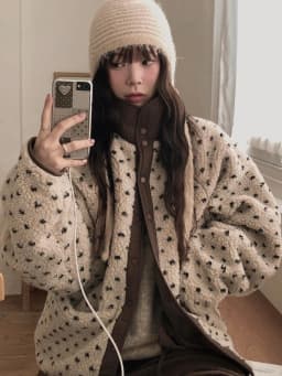Chic Double-Sided Lamb Velvet Jacket for Women Winter Anti-Aging Cotton Clothes Single Row Button Multi-Pocket Cotton Coat