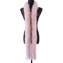 50 Grams Soft Leather Powder Turkey Feather Boa 2 Yards Natural Turkey Plumes Scarf for Party Costume Clothing Shawl Decoration