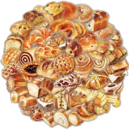 50/100PCS Cute Baking Bread Stickers Nostalgic DIY Streetwear Scrapbooking Creative Paper Laptop Luggage Waterproof Sticker