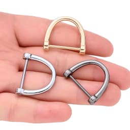20Pcs Detachable D-Buckle Metal Opening D Ring Buckle Carabiner Clasp For Leather Craft Belt Strap Handle Shoulder Bag