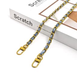 120cm Adjustable Metal Aluminum Bag Chain Replacement Parts Accessories for Braided Denim Shoulder Crossbody Handbag strap