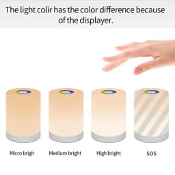 Dimmable LED Touch Control Night Light USB Rechargeable Table Lamp RGB Bedside Lamp Kid Children Gift For Living Room Decoration
