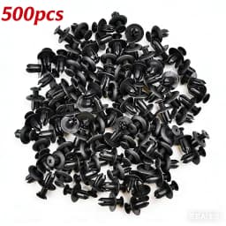 100pcs 8mm Plastic Rivets Fasteners Screw Car Bumper Fender Black Rivet Car Fastener Clips for Toyota Focus Kia Nissan Yamaha