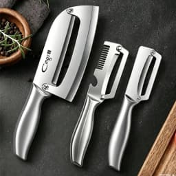 Stainless Steel Peeler 1/3pcs Flat Edge Peeler Potato Kitchen Peeler Slicer Knife Watermelon/Melon Grater Kitchen Accessories
